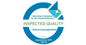 Inspected Quality – waschbare Fußmatten für den Haushaltsbereich, Gebrauchstauglichkeit geprüft (OETI 160519)