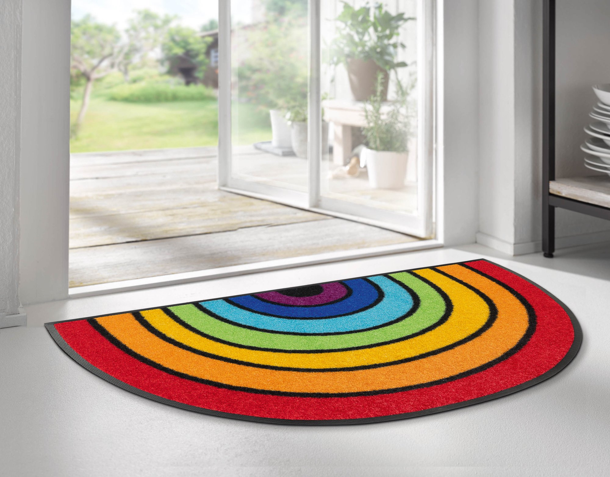 wash+dry Fussmatte Round Rainbow 50/85 9010216051735
