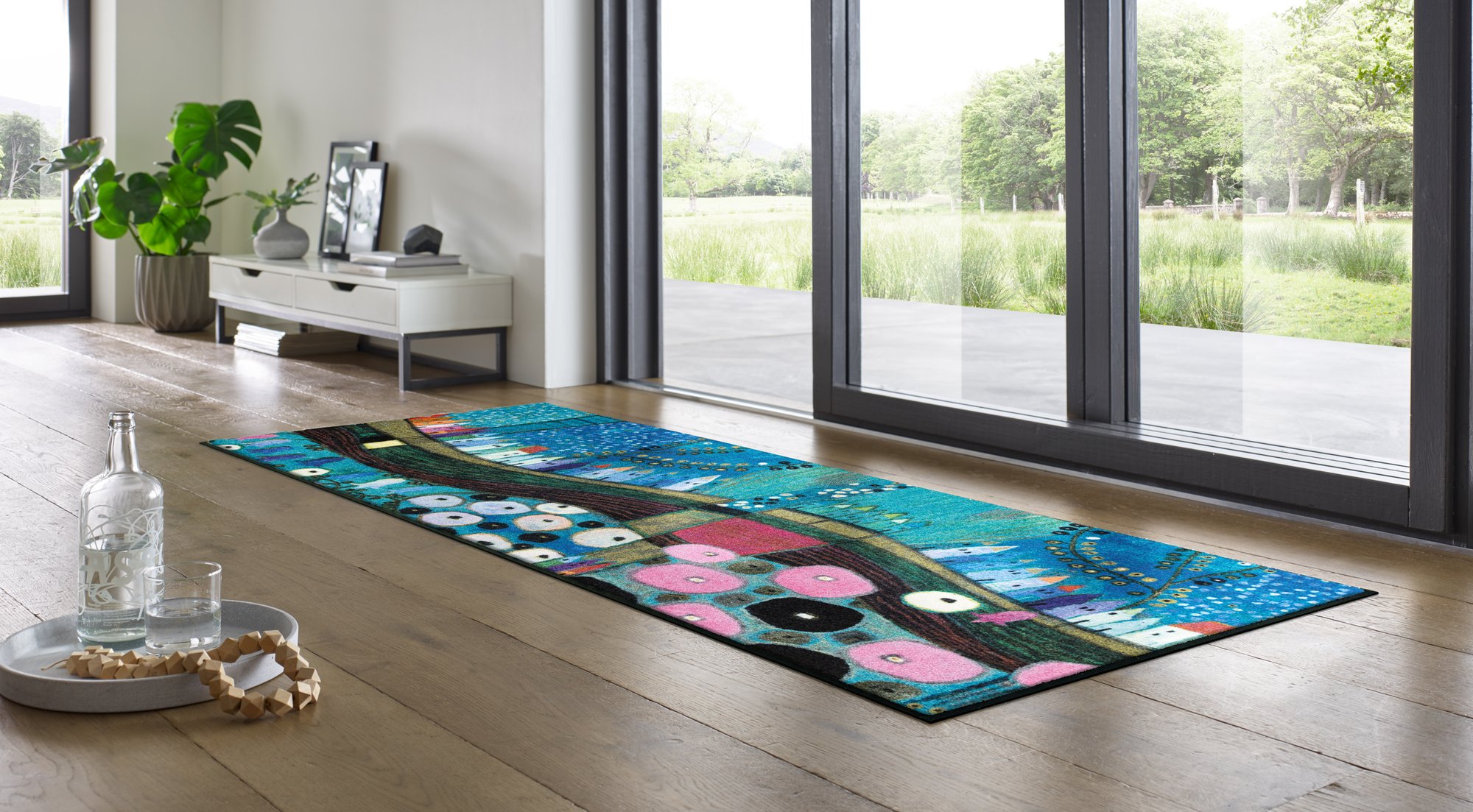 wash+dry Matte Stadt in Blau 75/190 4032445087489