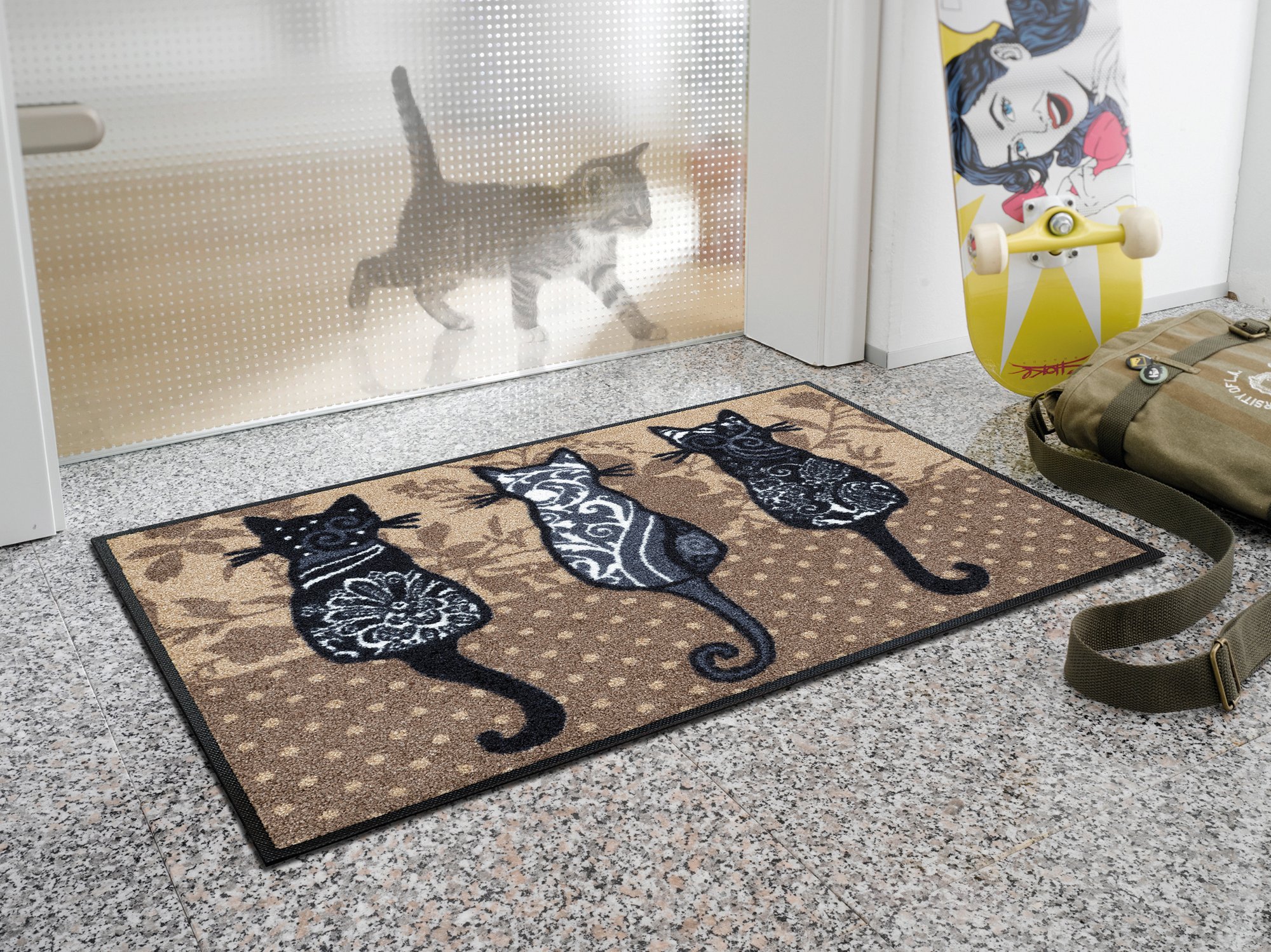 wash+dry Fussmatte Katzenbande 50/75 4032445068143