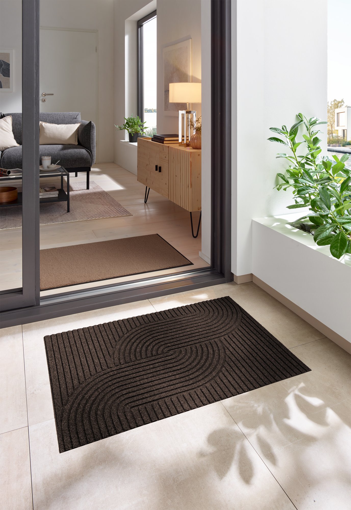 wash+dry Fussmatte DUNE Fussmatte Loop dark brown 60x90 9010216079517