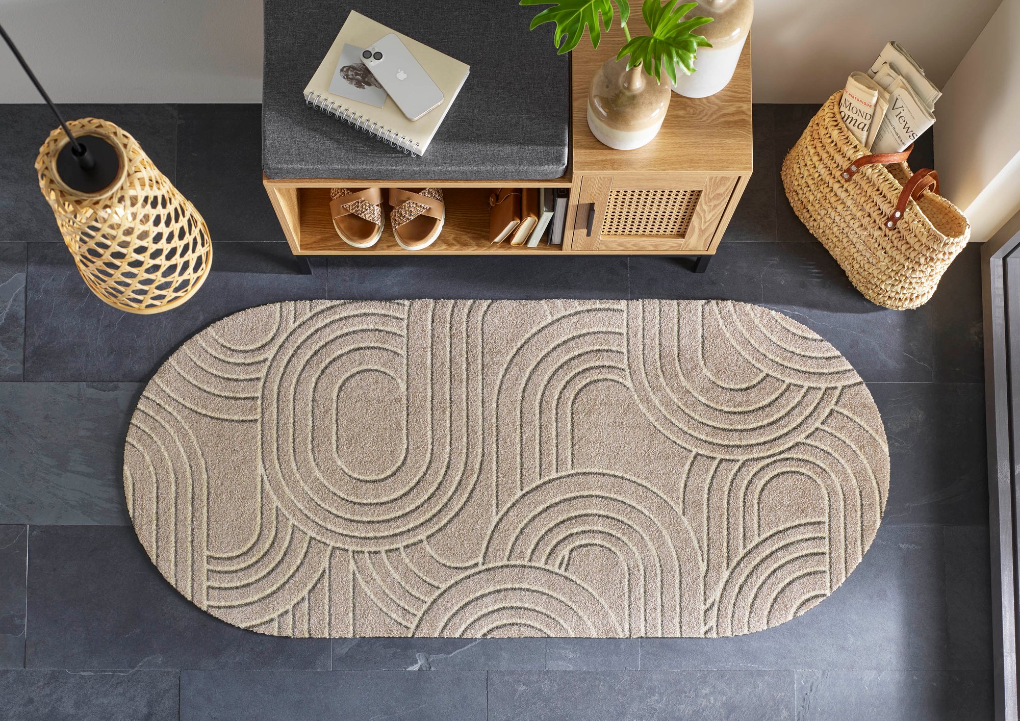 wash+dry Fussmatte Läufer Sand Twist 70x150 9010216065459