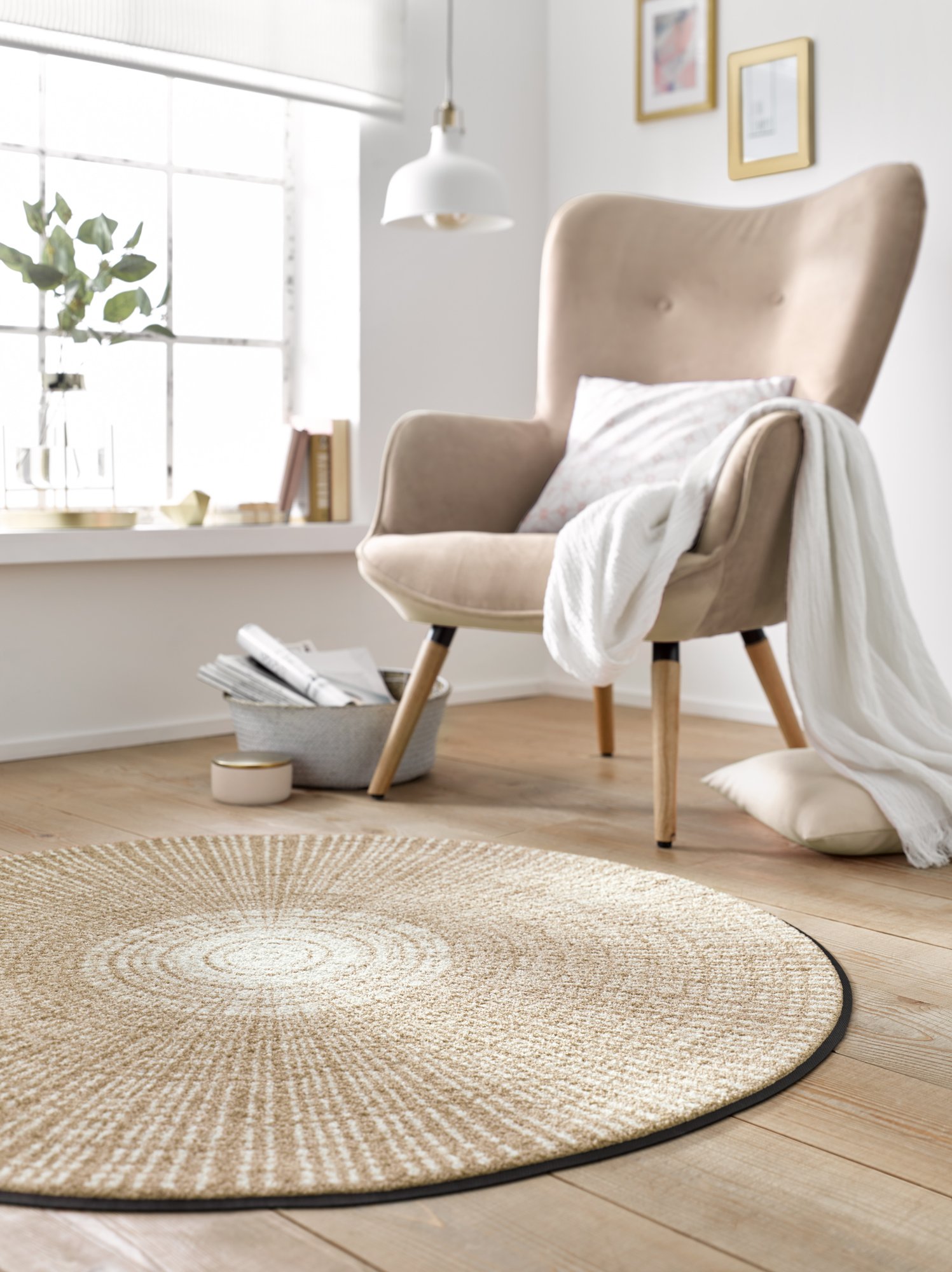 wash+dry Fussmatte Cascara beige 115x115 cm 9010216060898