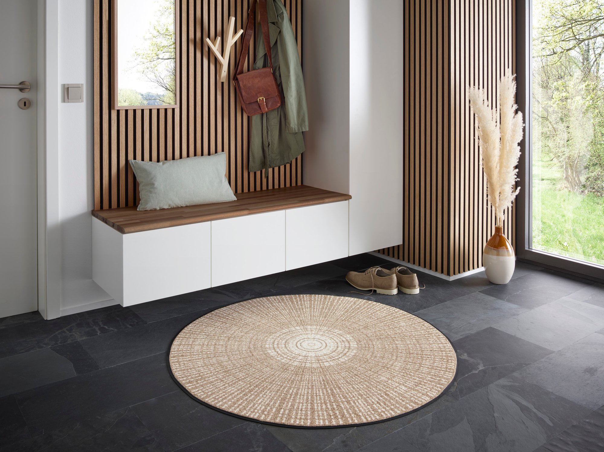 wash+dry Fussmatte Cascara beige 115x115 cm 9010216060898