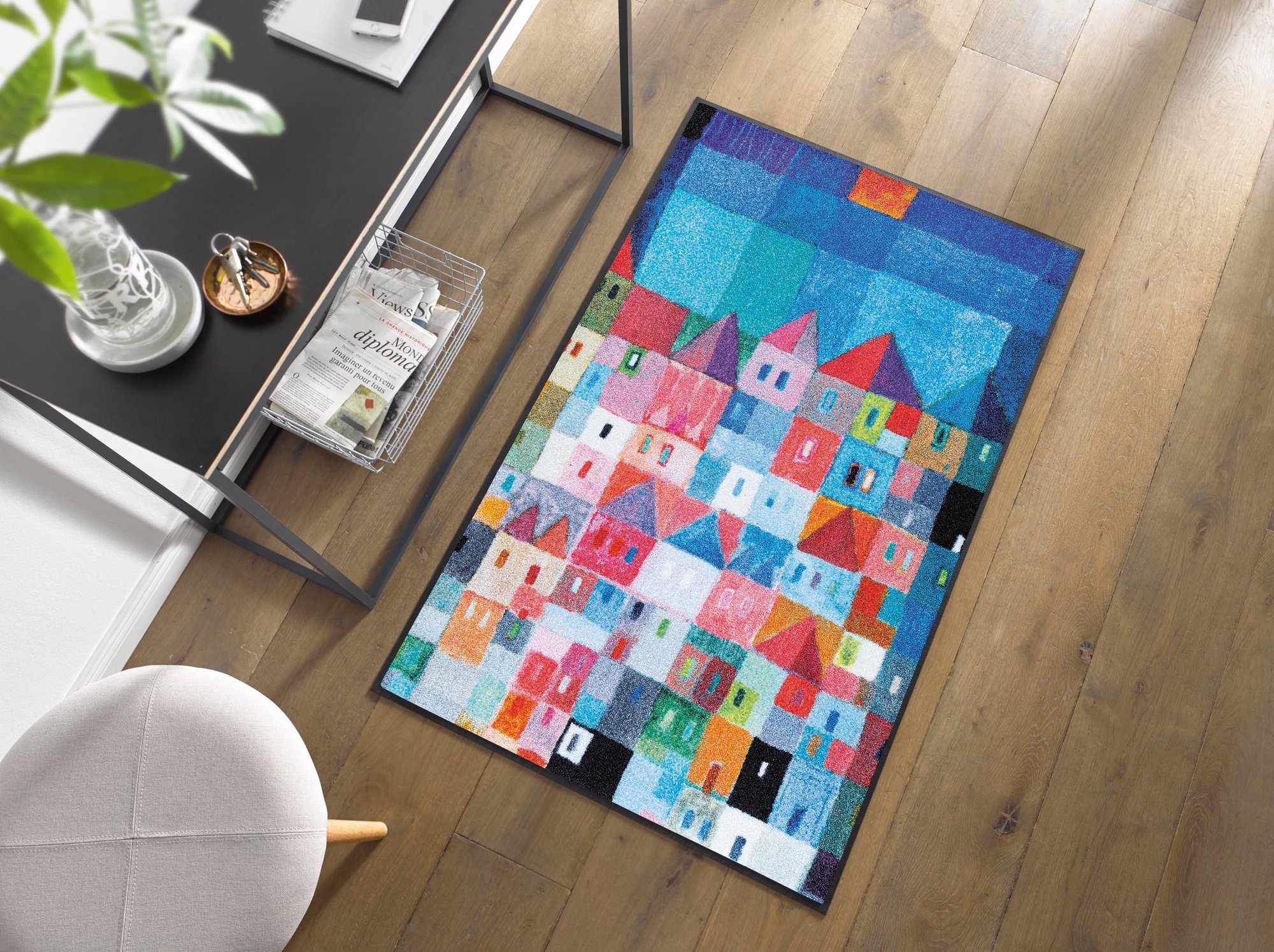 wash+dry Eingangsmatte Colourful Houses 75/120 4032445078463