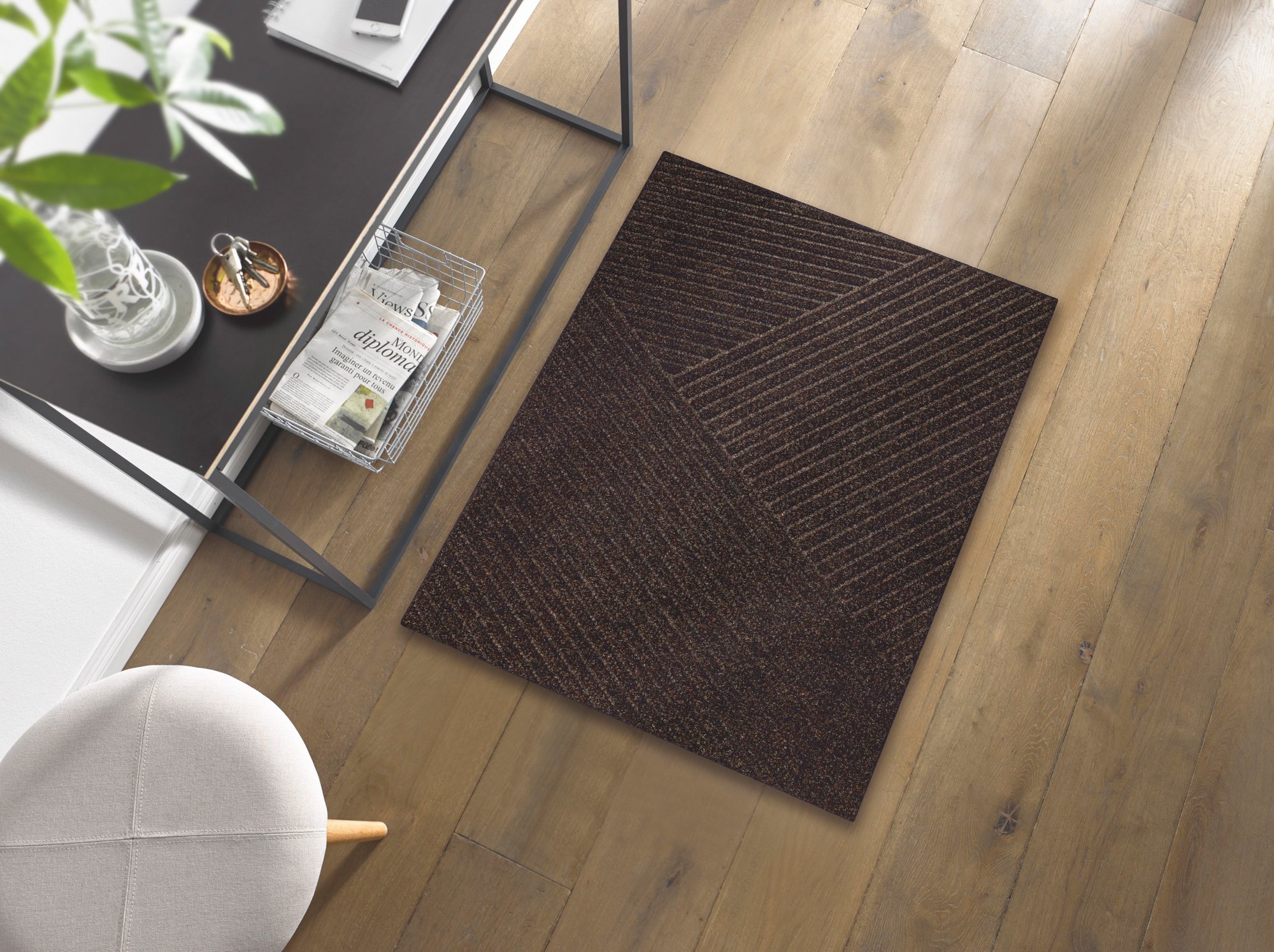 wash+dry Fussmatte DUNE Stripes dark brown 60/90 9010216054385