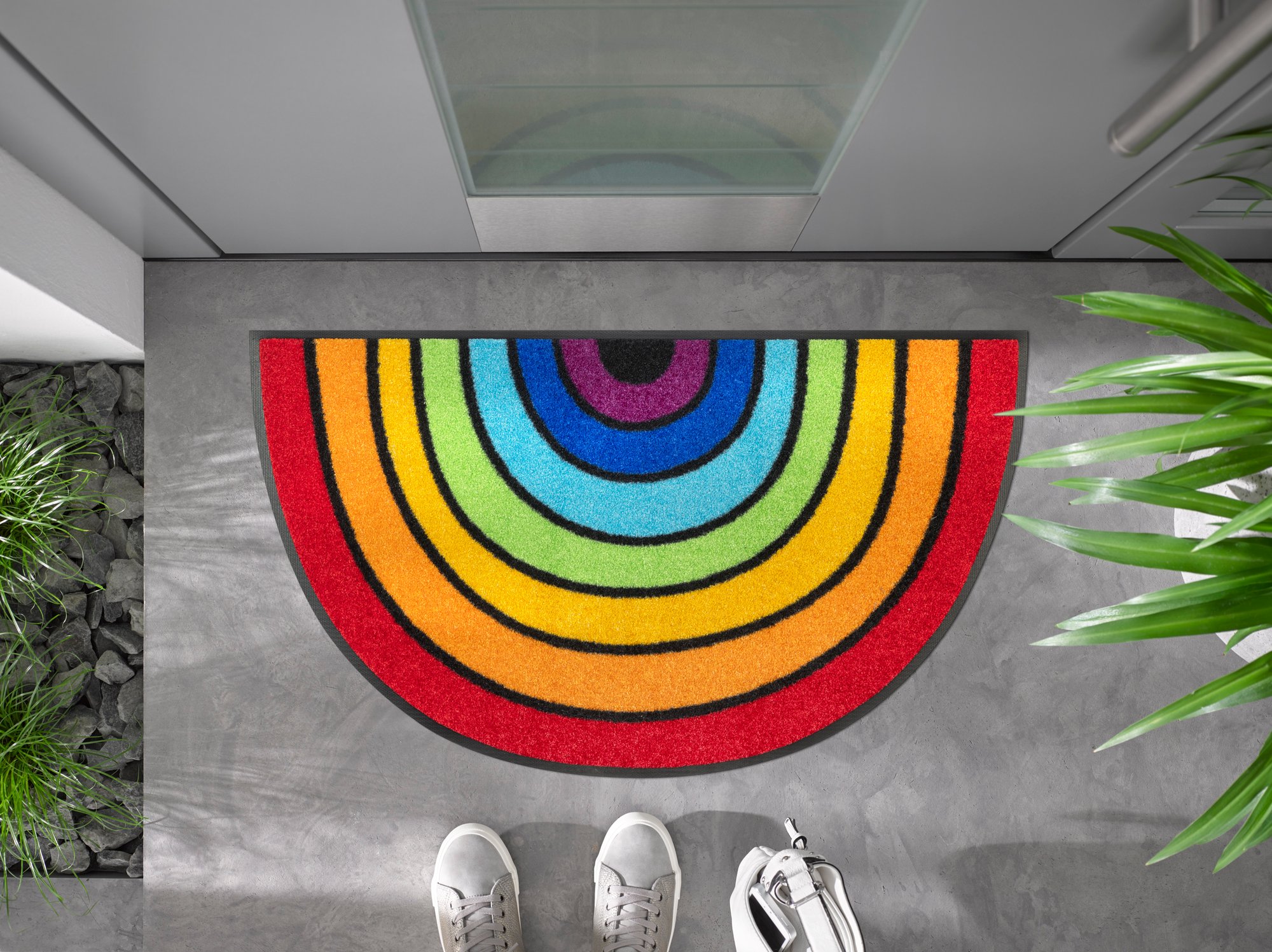 wash+dry Fussmatte Round Rainbow 50/85 9010216051735