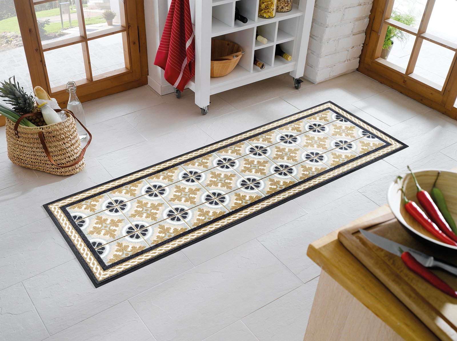 wash+dry Fussmatte Kitchen Tiles 60/180 4032445087984